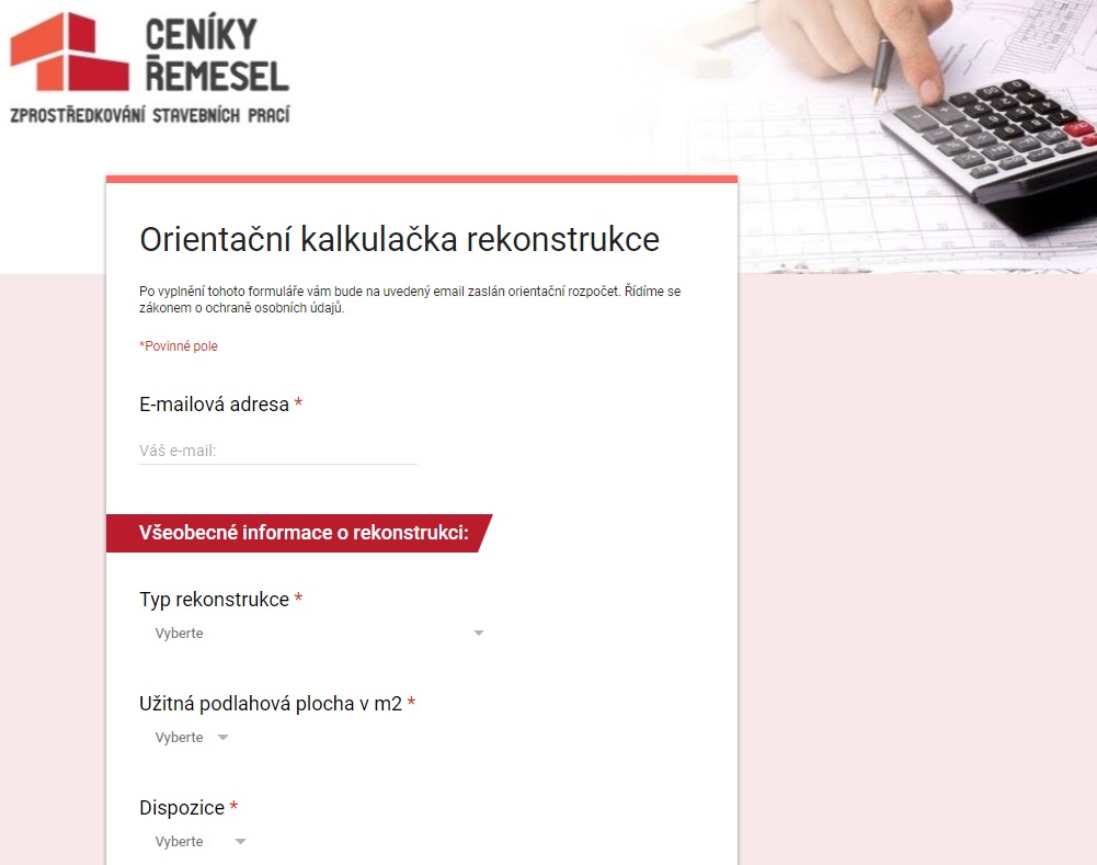Cenová kalkulačka bytů