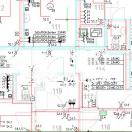 Podrobný projekt elektroinstalace bytu včetně schéma rozvaděče (s kulatým razítkem)