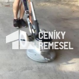 Jemné broušení betonového podkladu (sražení nerovností brusným kotoučem)