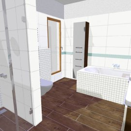 obložení koupelny - vizualizace
