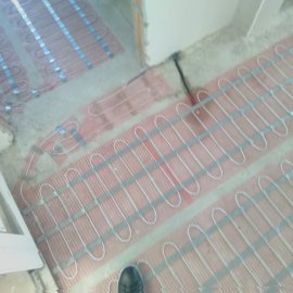 Řitka - rekonstrukce domu - montáž podlahového elektro topení