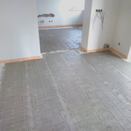 Řitka - rekonstrukce domu - podlahové topení