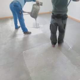 Řitka - rekonstrukce domu - nivelace podlahy