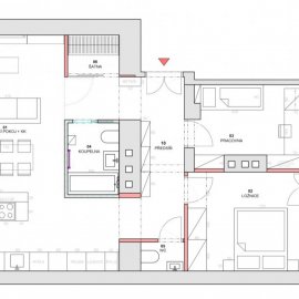 Holečkova - architektonické práce - dispoziční řešení