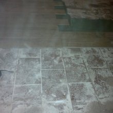 pokládka dlažby na dlažbu