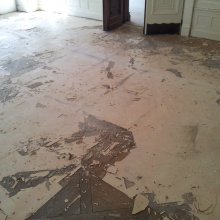 stržení starého lina