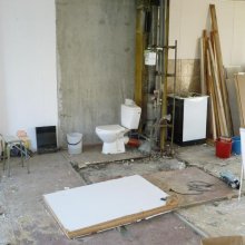 vybourané bytové jádro