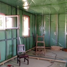 dřevostavba - sádrokarton