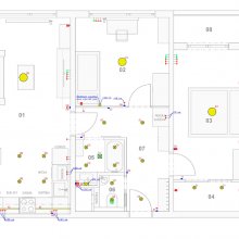 Půdorys + elektroinstalace