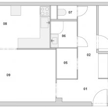 Původní stav - celý byt