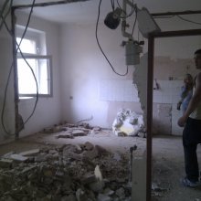 Kotlaska - rekonstrukce bytů - bourací práce