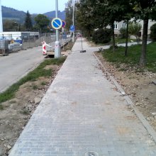 Šumperk - pokládka zámkové dlažby