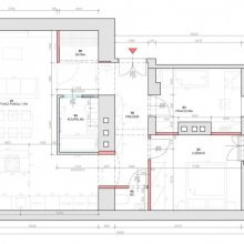 Praha 5 - dispoziční návrh bytu