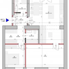 Kralupy n. Vl. - dispoziční návrh tří bytů