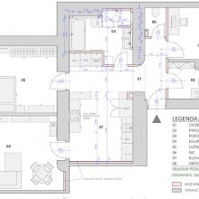 Praha 2 - dispoziční řešení bytu