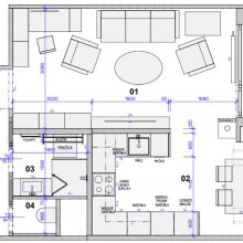 Praha 9 - dispoziční návrh bytu
