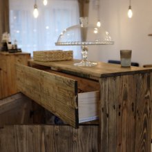 Mladá Boleslav - Tvorba dřevěného interiéru kavárny