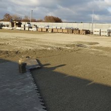 Rousínov - Pokládka zámkové dlažby 1200 m2
