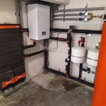 Unhošť - Instalace topného systému a vodoinstalace a tepelného čerpadla vzduch voda