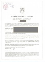 Osvědčení o registraci voda 1