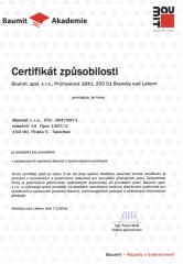 BAUMIT-CERTIFIKÁT