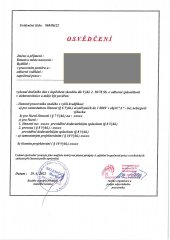 Osvědčení - vyhláška 50